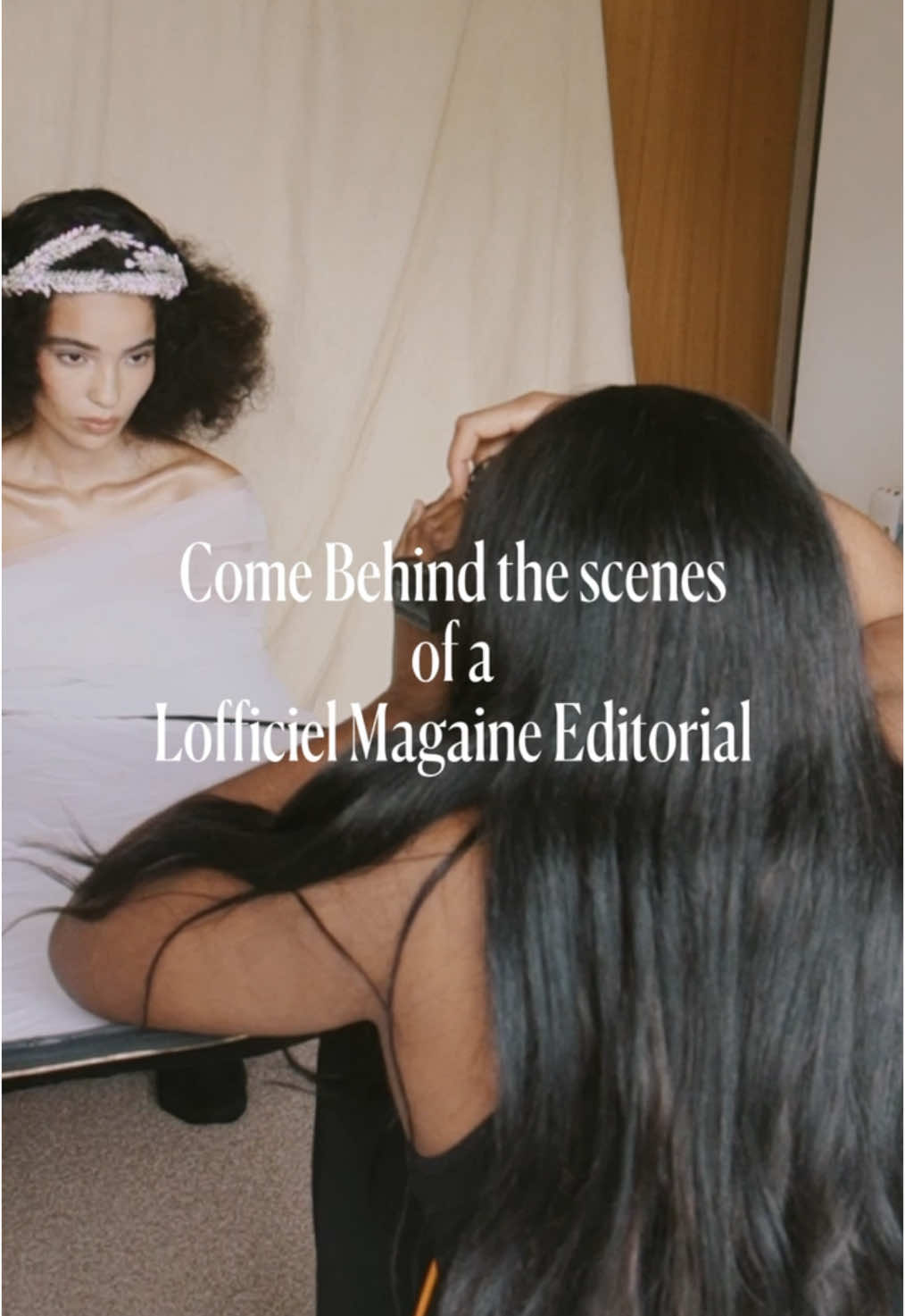Behind the scenes of a L'Officiel magazine editorial shoot on TikTok.
