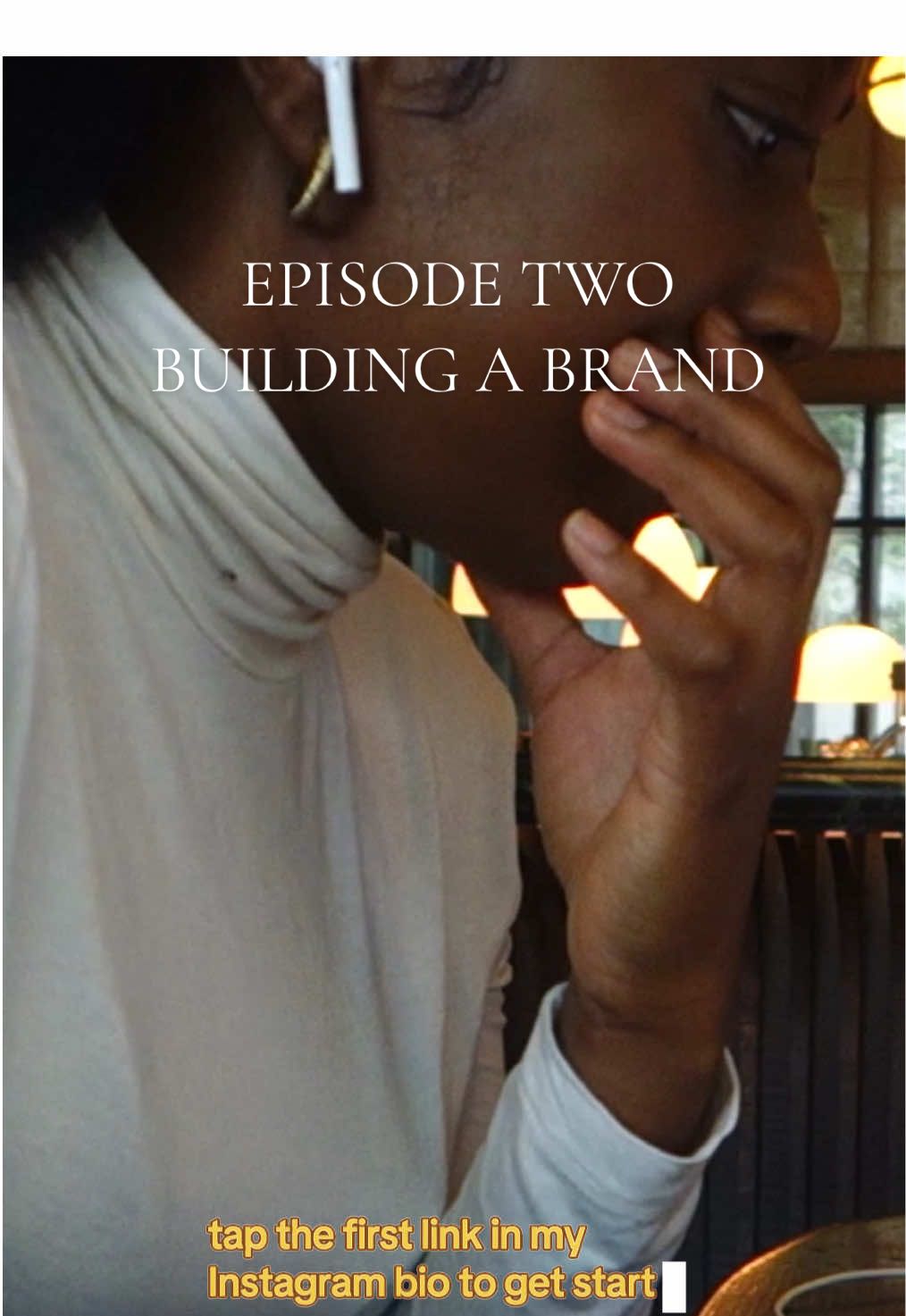 Creating a brand moodboard in a TikTok series episode.