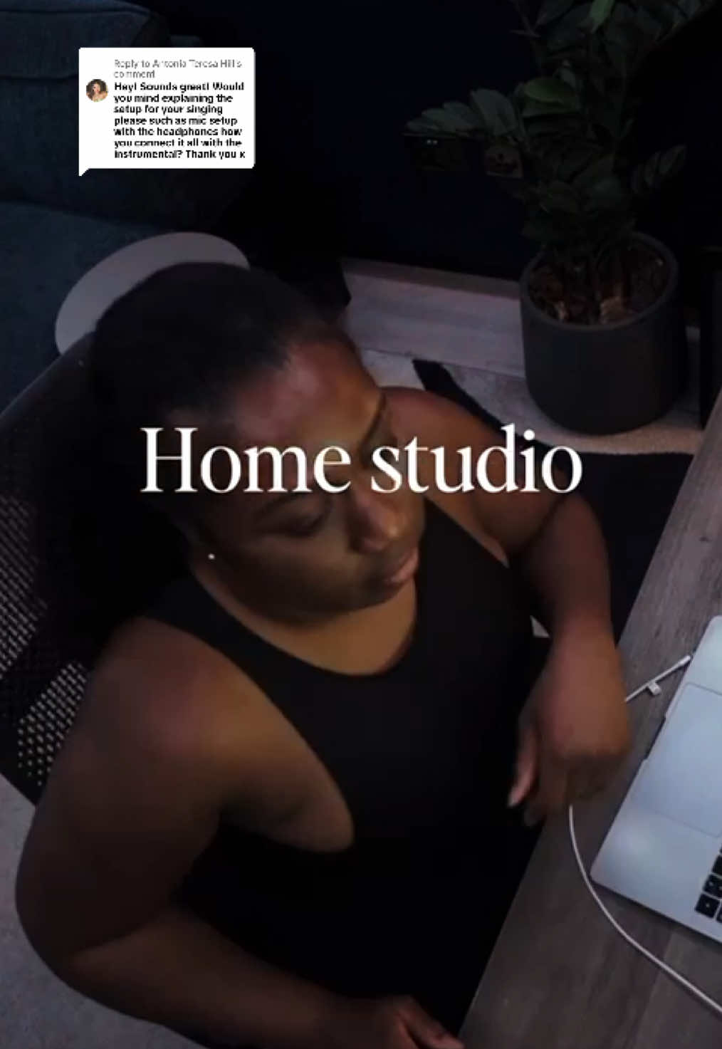 Home studio setup product walkthrough on TikTok.